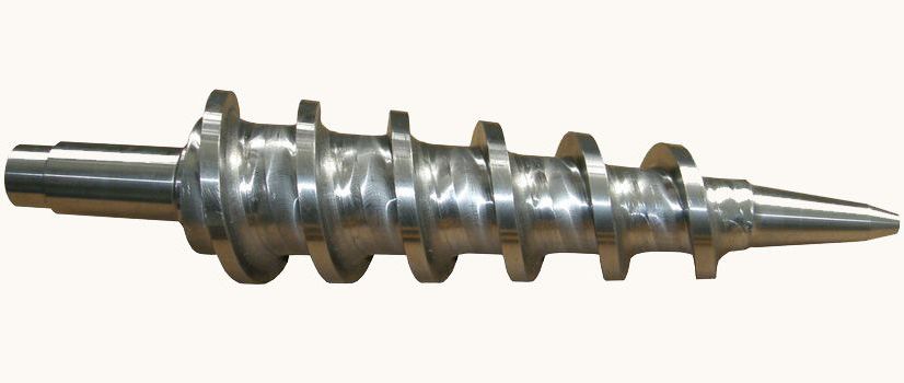 Screw for waste briquetting